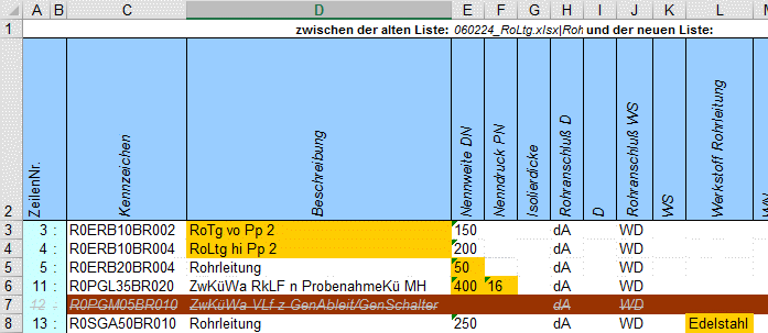 Excel-Listen...